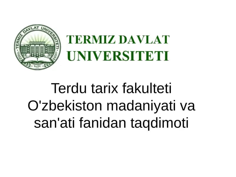 XVI-XIX asrlar o'zbek xalqi san'ati