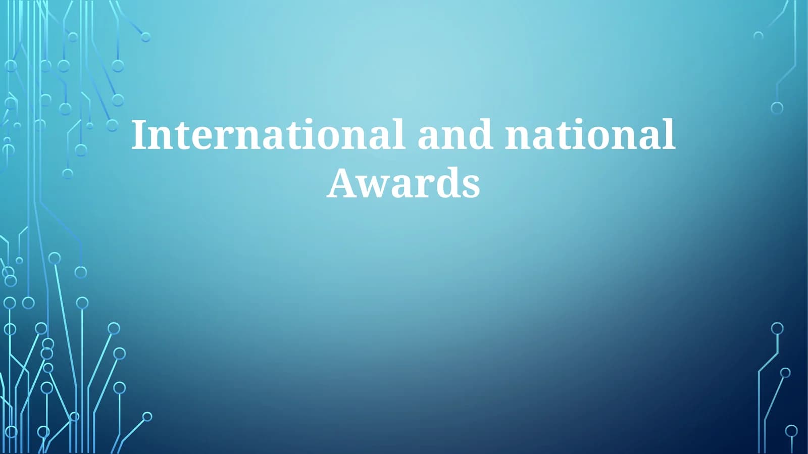 International and national Awards