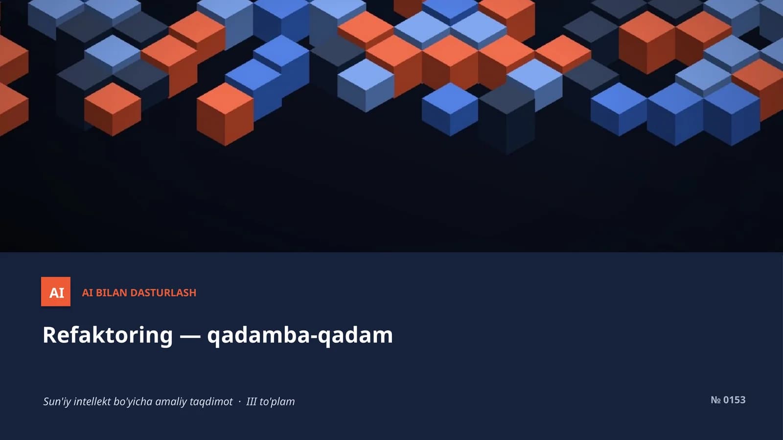 Refaktoring — qadamba-qadam