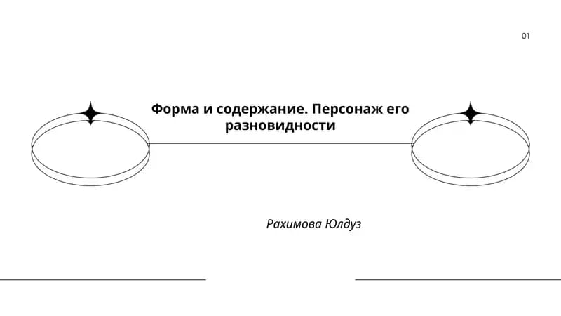 Форма и содержание. Персонаж его разновидности