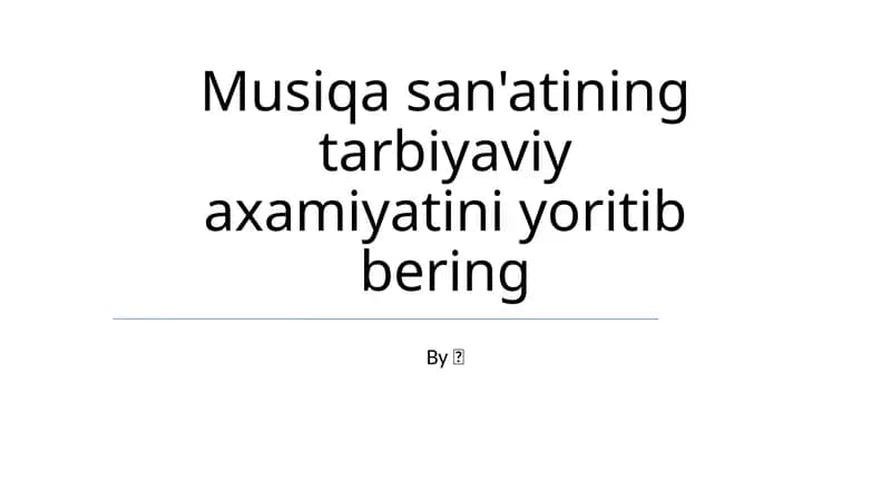 Musiqa ta'limi