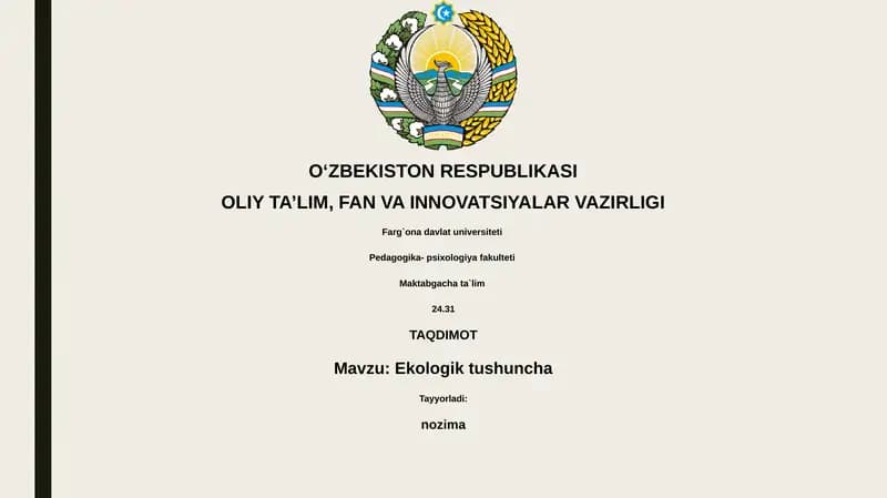 Ekologik tushuncha