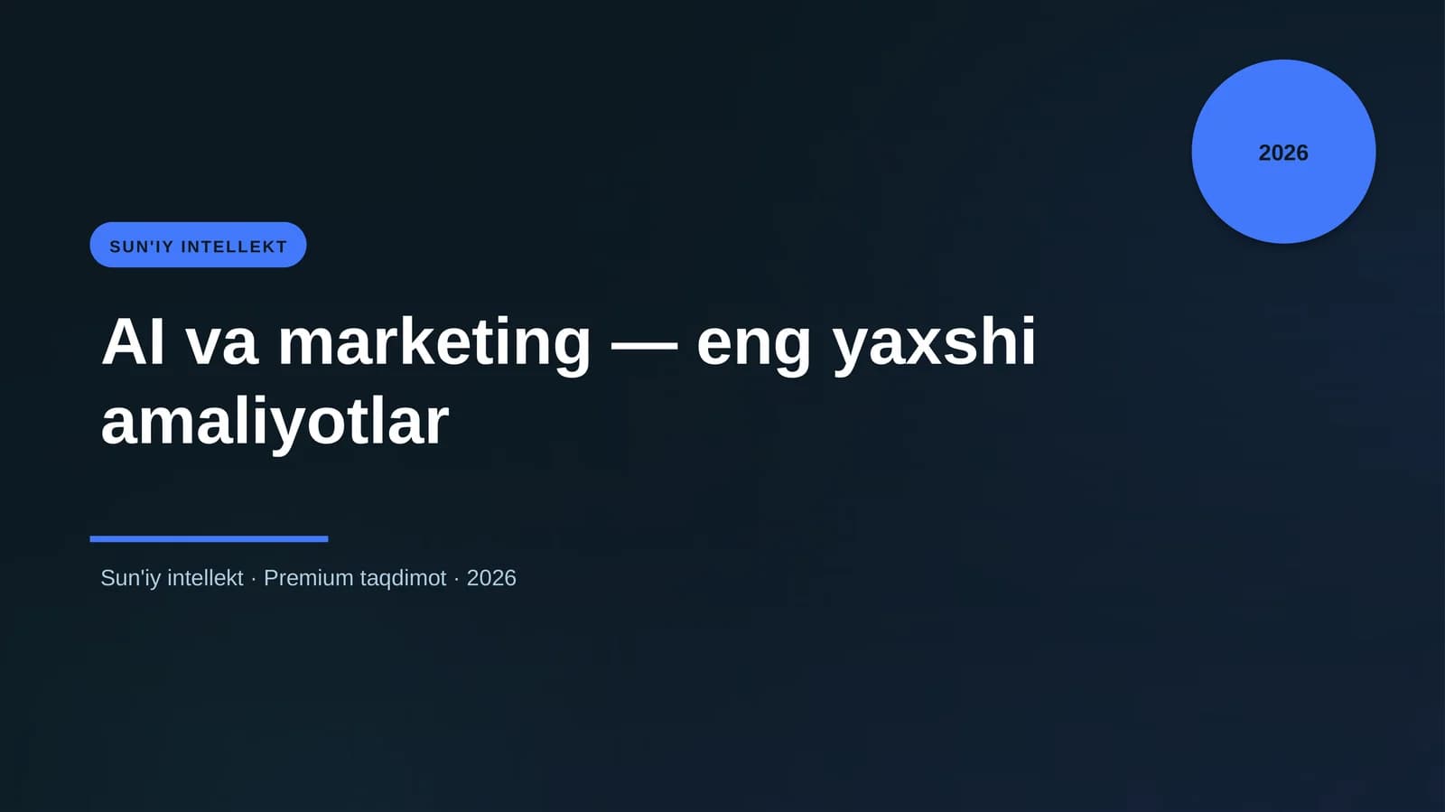 AI va marketing — eng yaxshi amaliyotlar