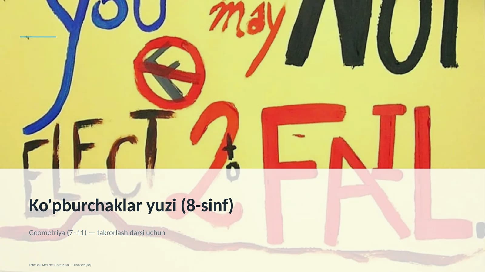 Ko'pburchaklar yuzi (8-sinf)
