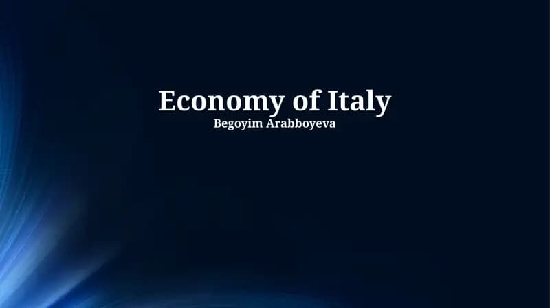 Economy of Italy