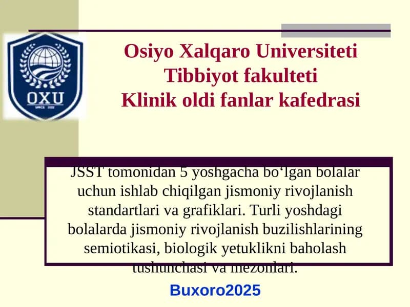 Bolalardagi jismoniy rivojlanish