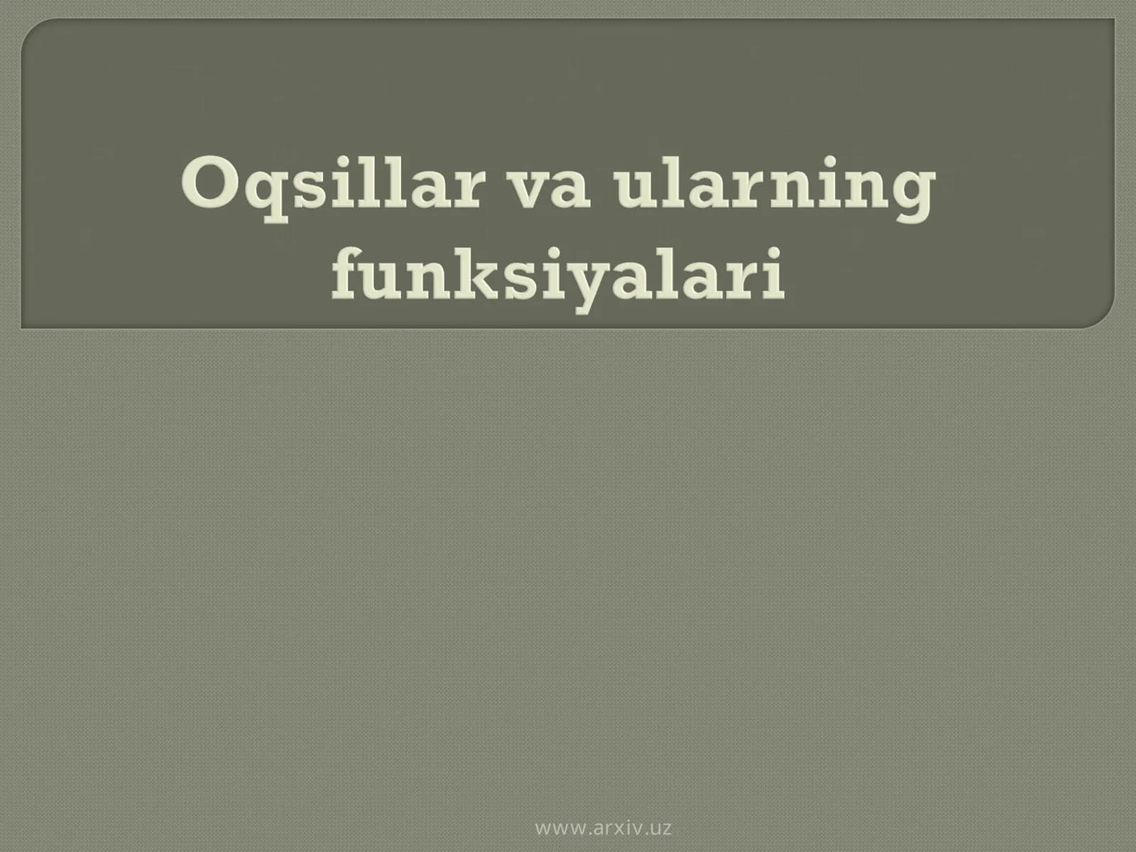 Oqsillar