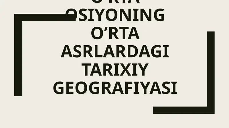 Eftalitlar va Buyanqi qabilalarning tarixiy geografiyasi