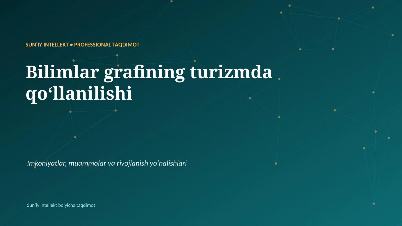 Bilimlar grafining turizmda qoʻllanilishi