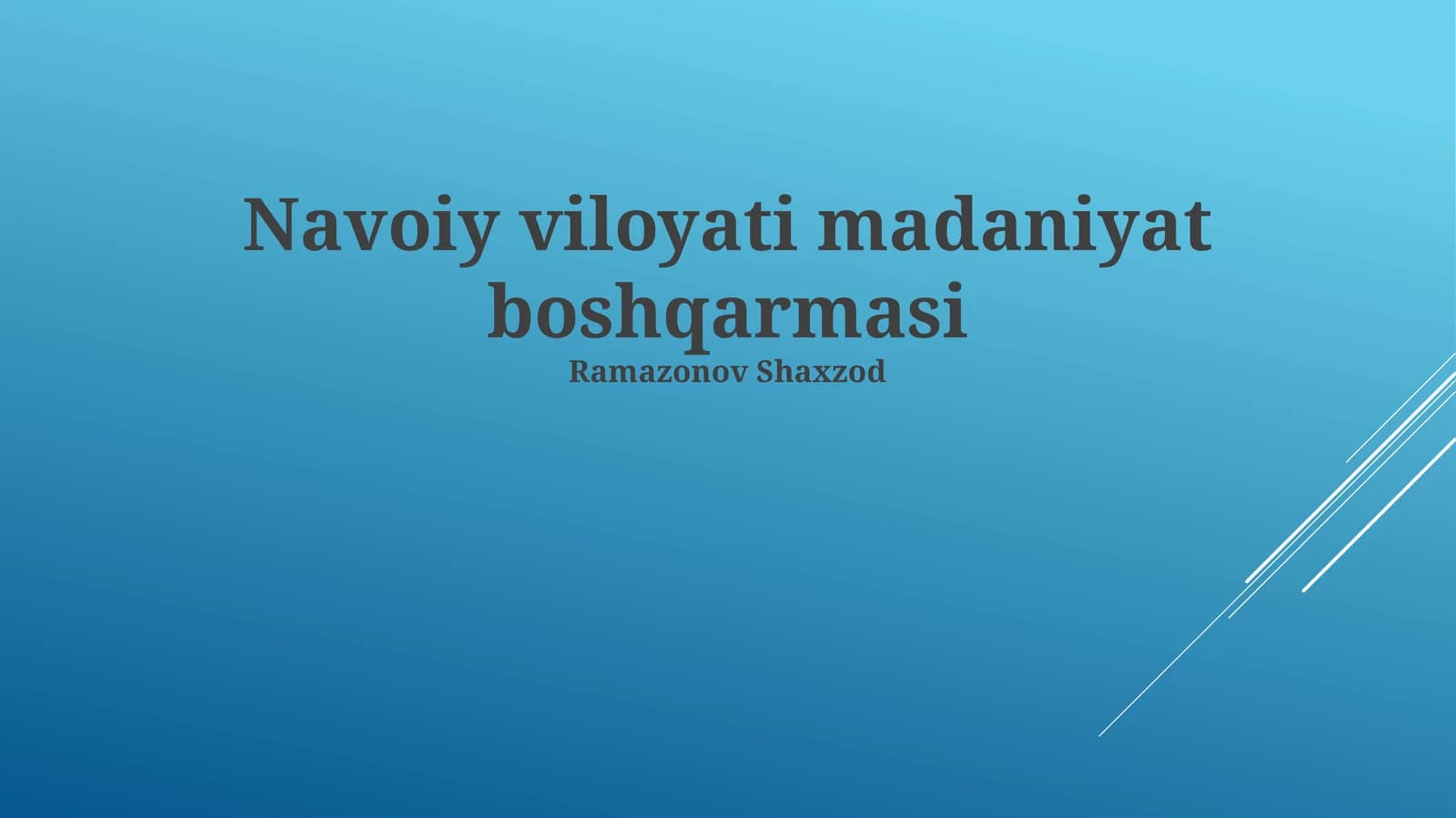 Navoiy viloyati madaniyat boshqarmasi