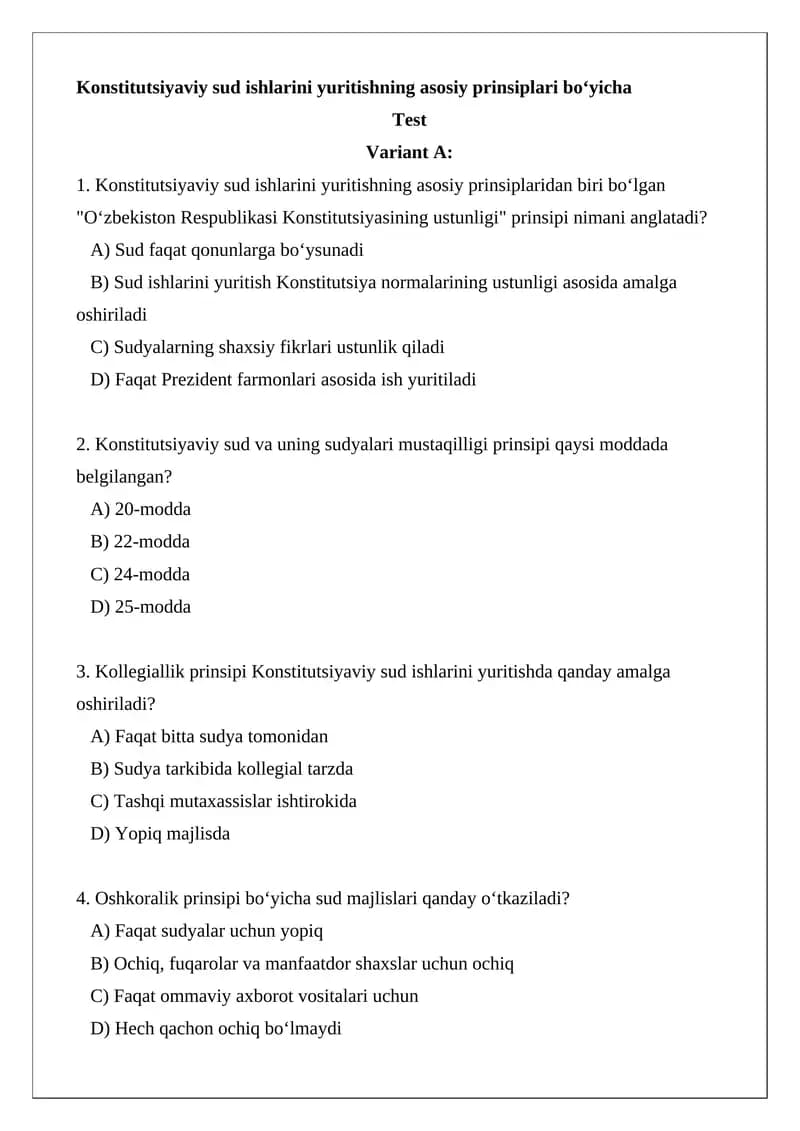 Konstitutsiyaviy sud ishlarini yuritish
