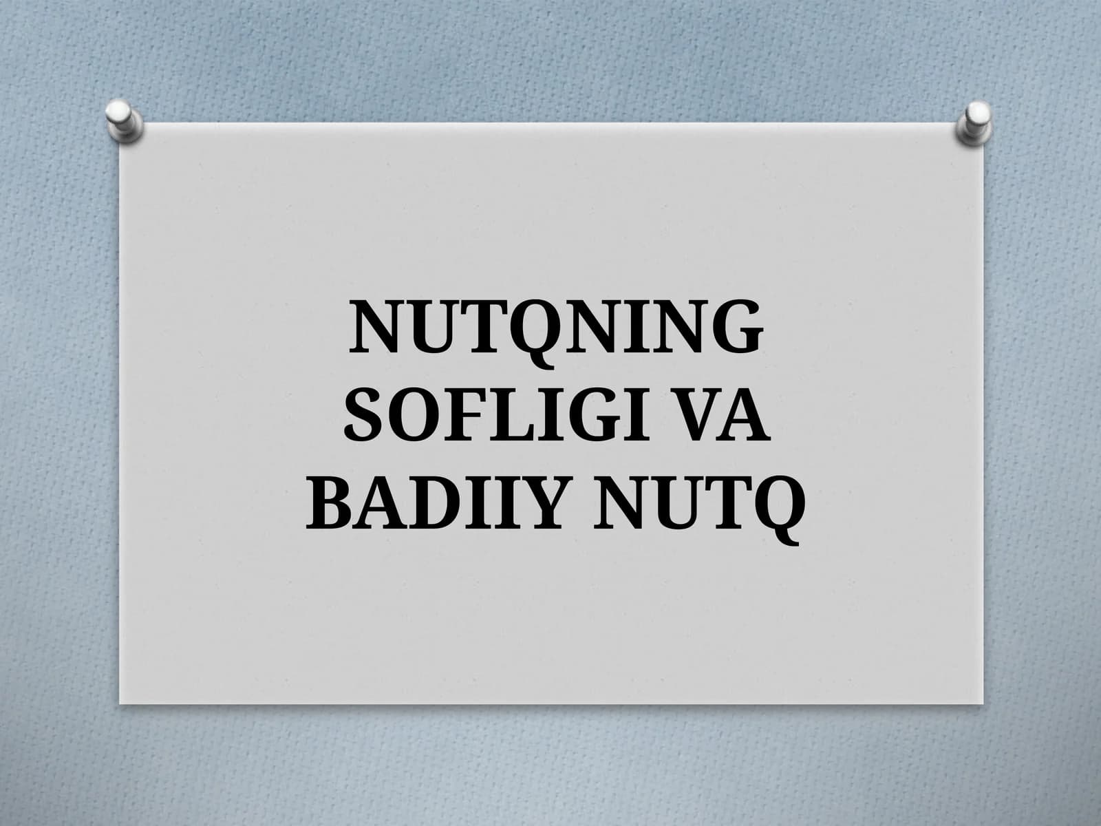 NUTQNING SOFLIGI VABADIIY NUTQ