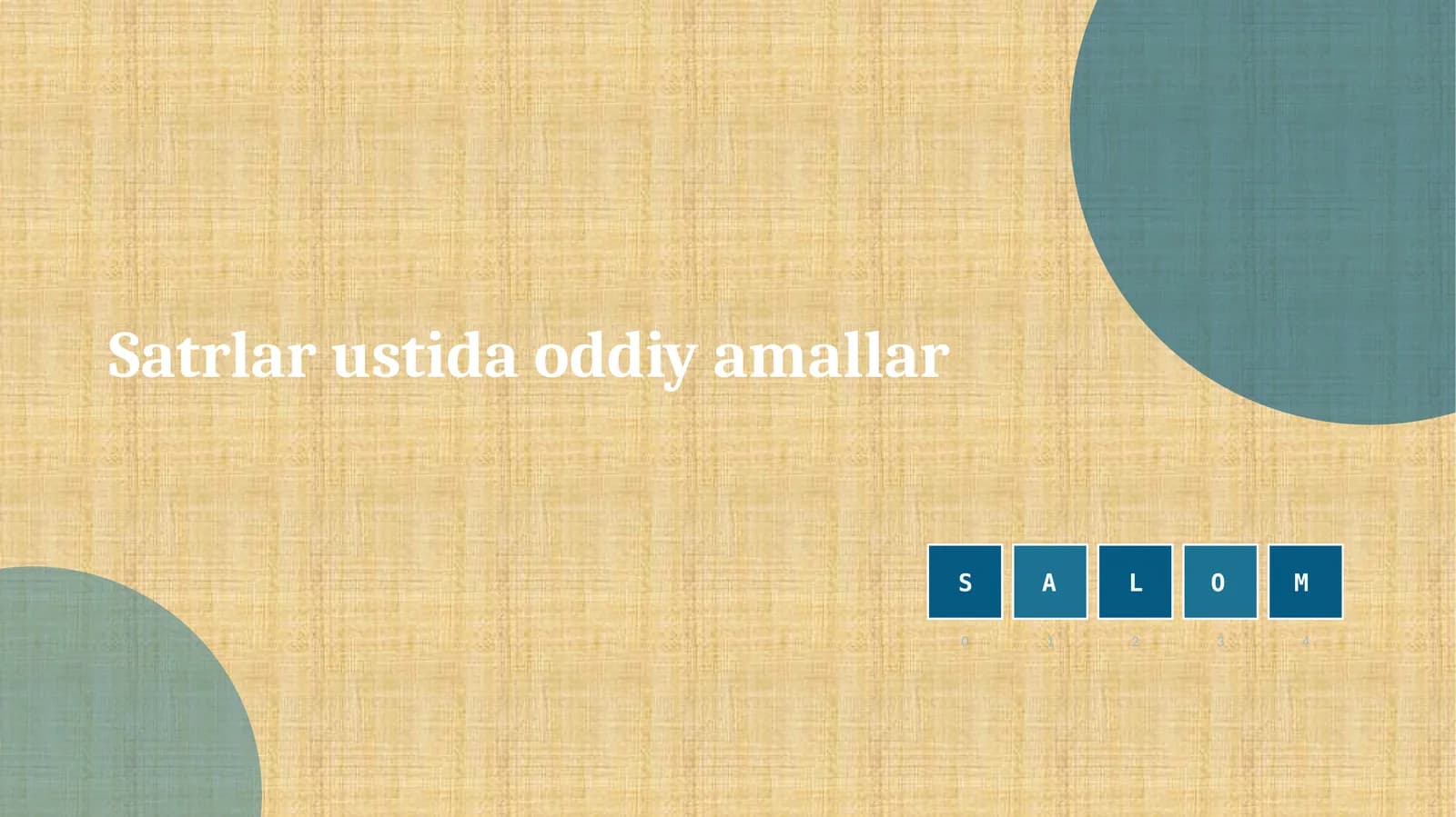 Satrlar ustida oddiy amallar