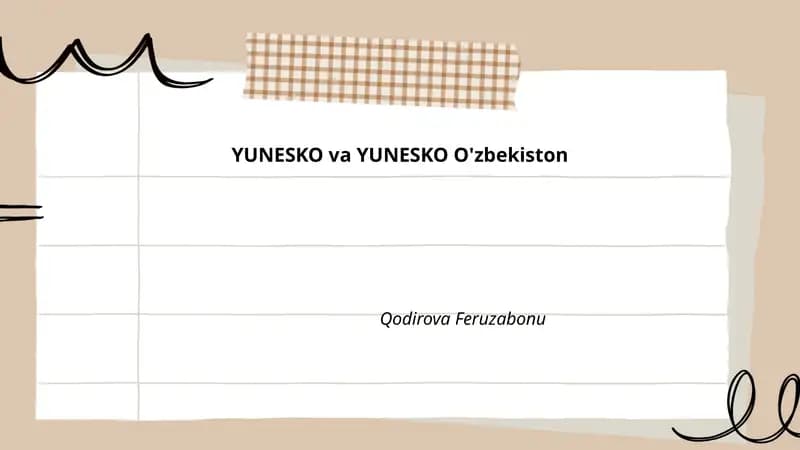 YUNESKO va YUNESKO O'zbekiston