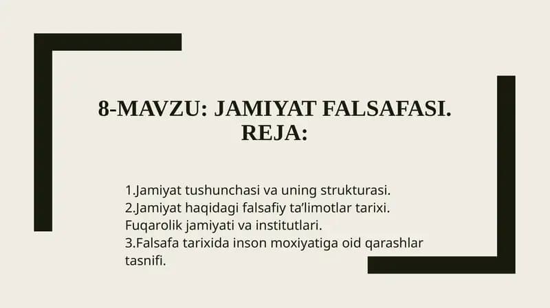 Jamiyat falsafasi
