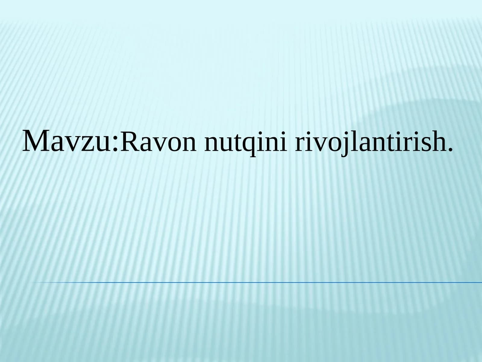 Ravon nutqni rivojlantirish