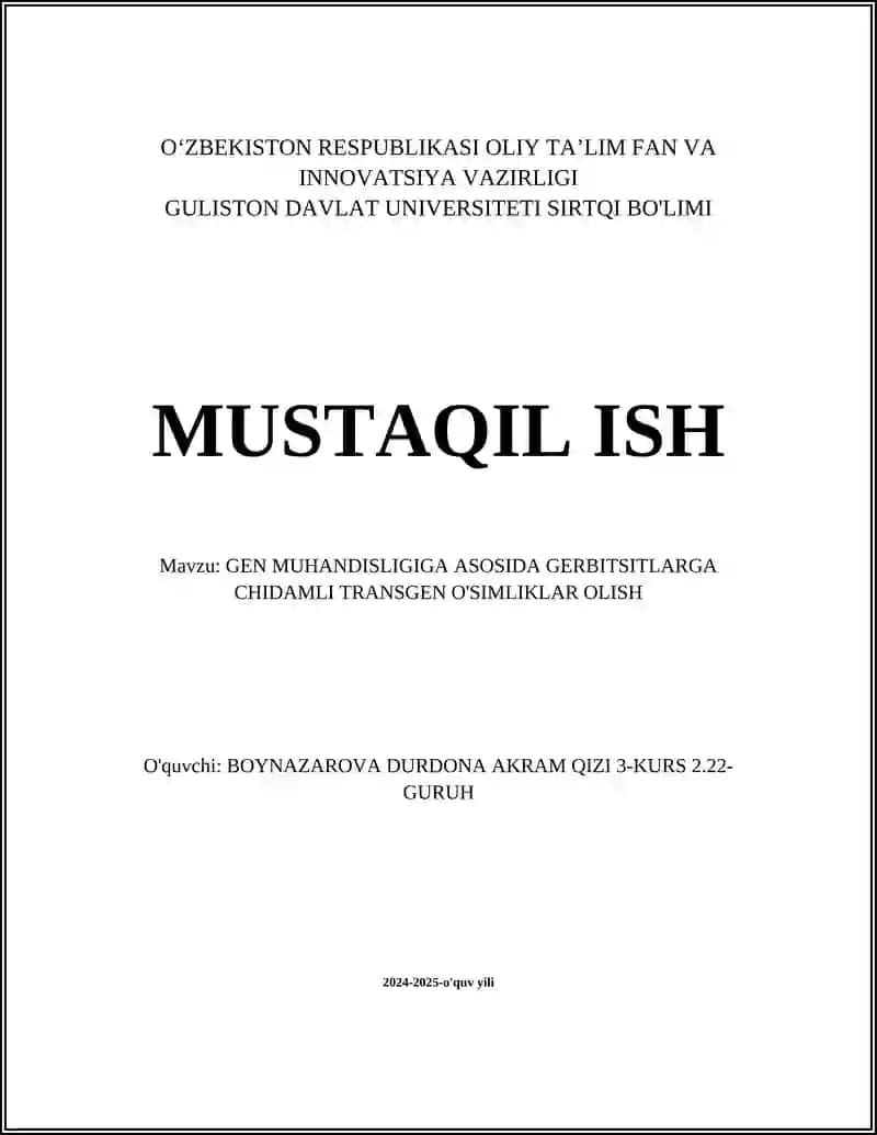 Gen muhandisligi asoslari
