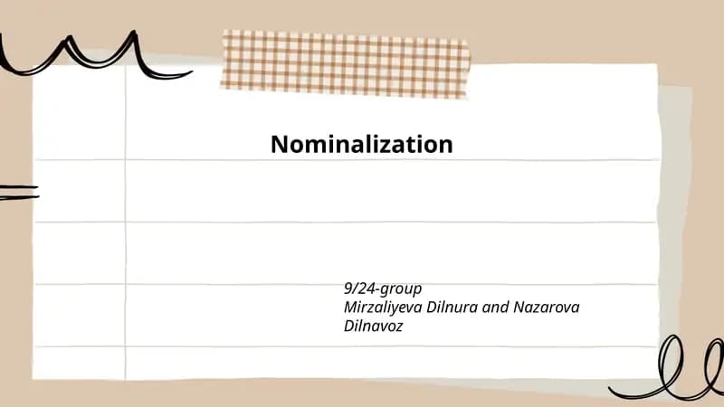 Nominalization