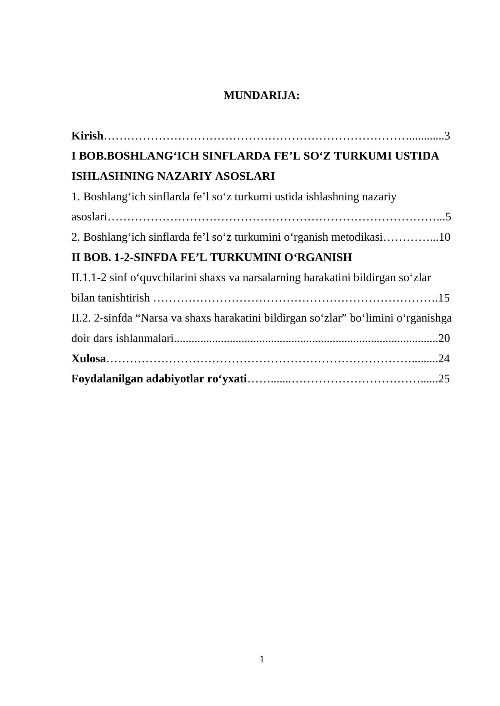 1-2-sinfda fe’l turkumini o‘rganish