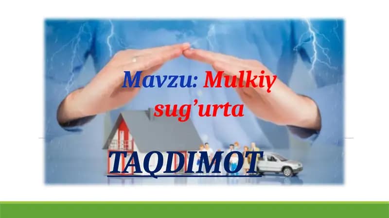 Mulkiy sug’urta.