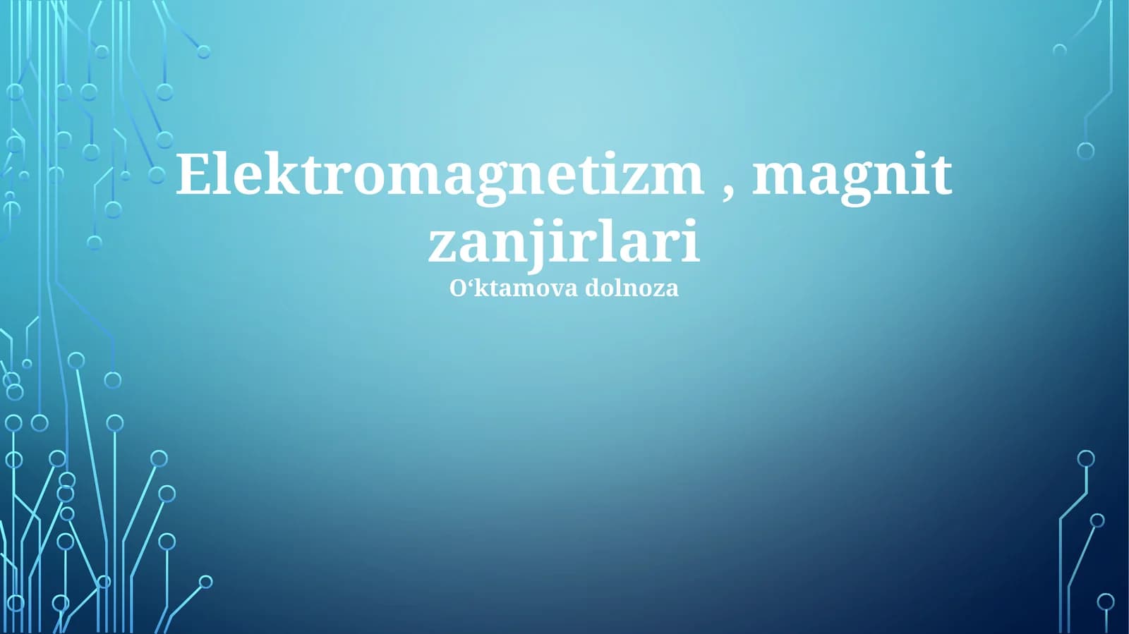 Elektromagnetizm, magnit zanjirlari