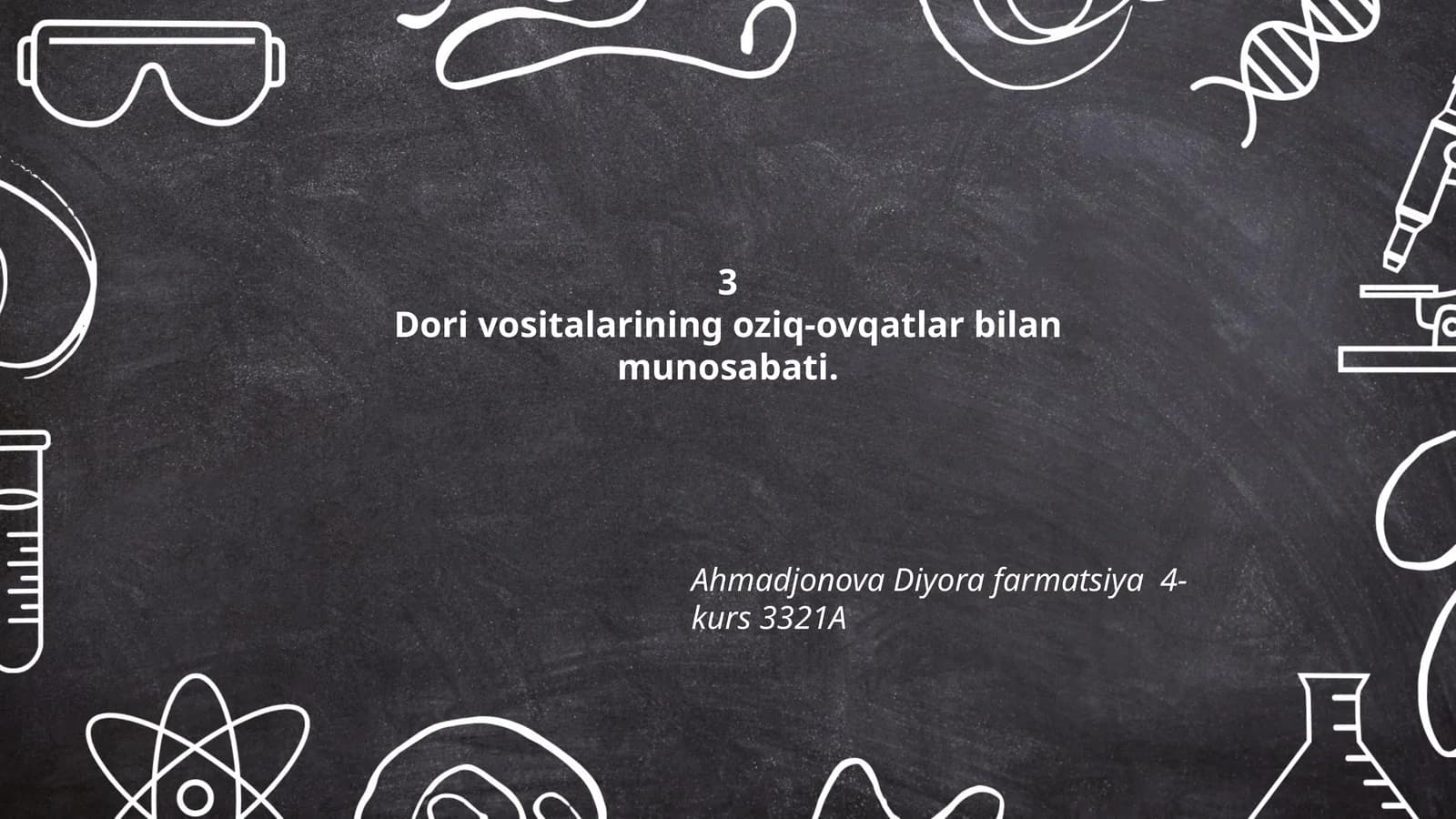 Dori vositalarining oziq-ovqatlar bilan munosabati