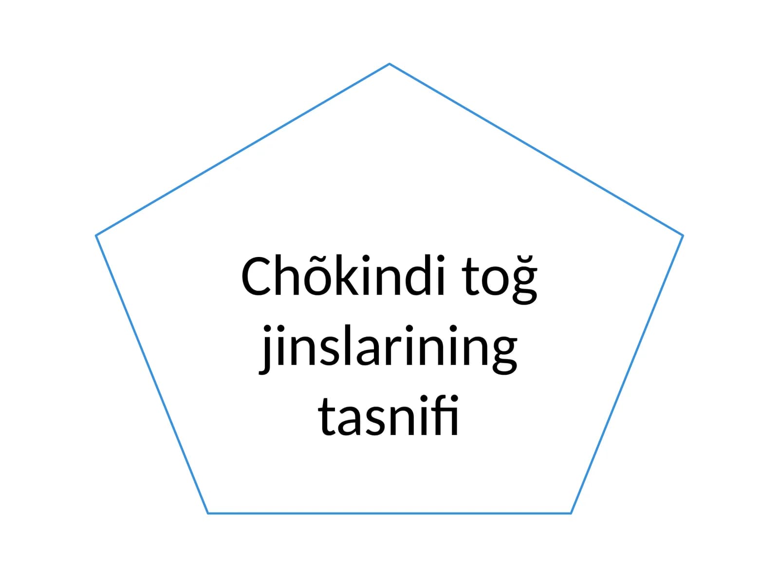 Chõkindi toğ jinslarining tasnifi