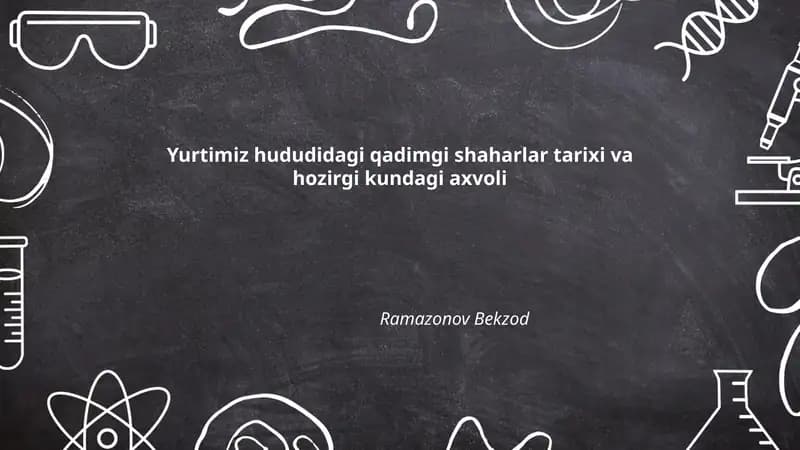Samarqandning qadimiy tarixi va hozirgi kundagi rivoji