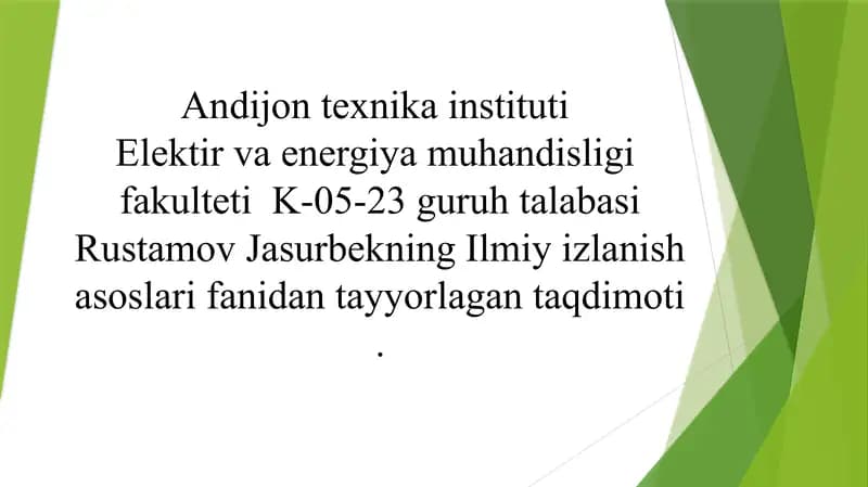 Ilmiy tadqiqotning bosqichlari va usullari