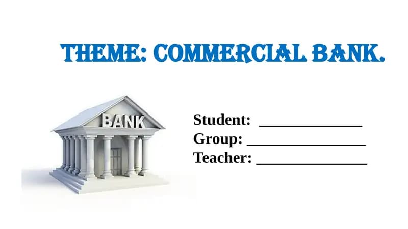 Overview of Commercial Banks