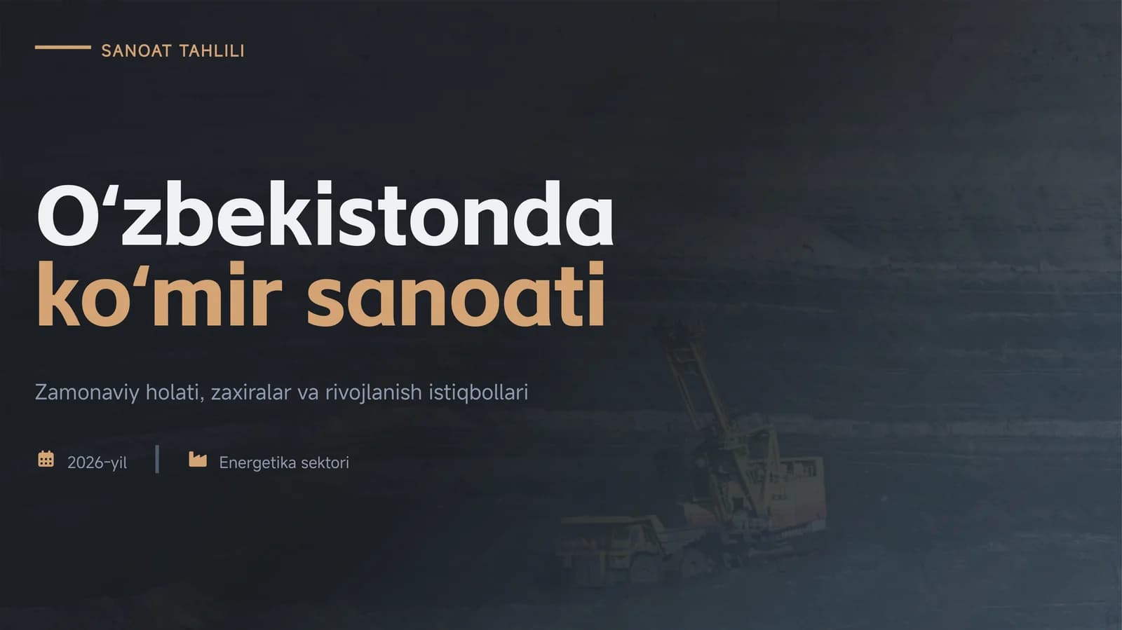 Ko'mir sanoati bo'yicha o'zbekiston rivojlanishi, zaxiralar va energetika sohasi xulosalari