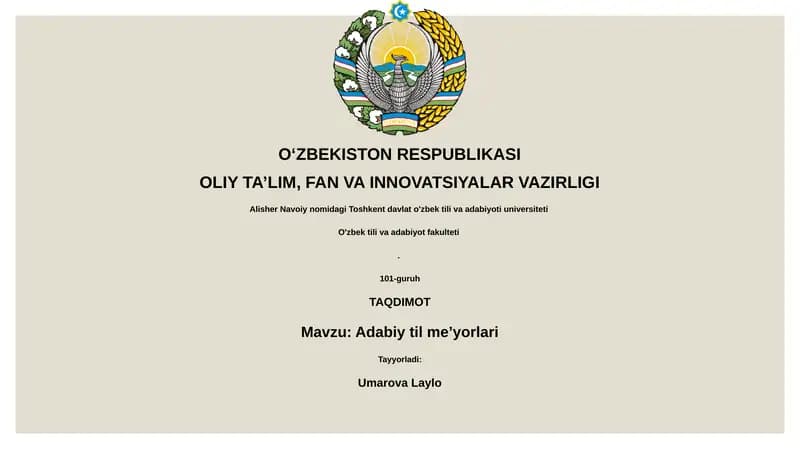 Adabiy til me’yorlari