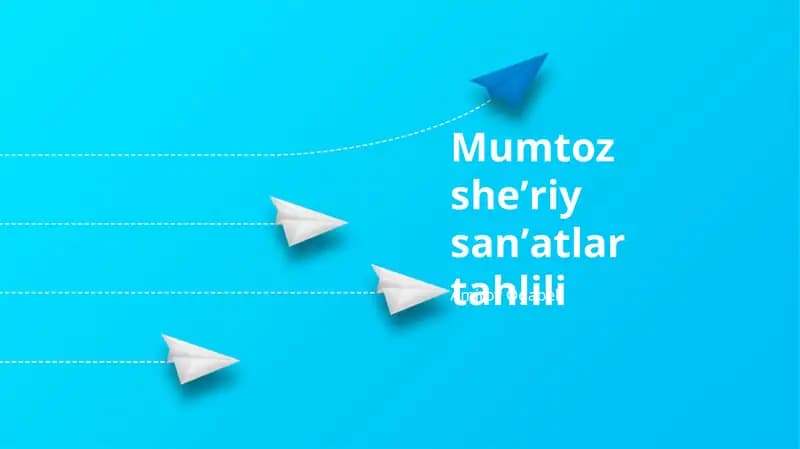 Mumtoz sheʼriy sanʼatlar tahlili