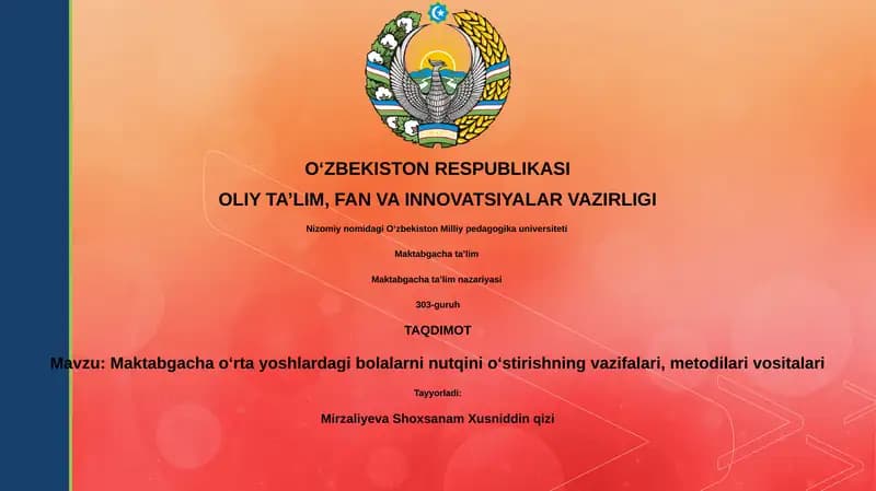 Maktabgacha taʼlim nazariyasi