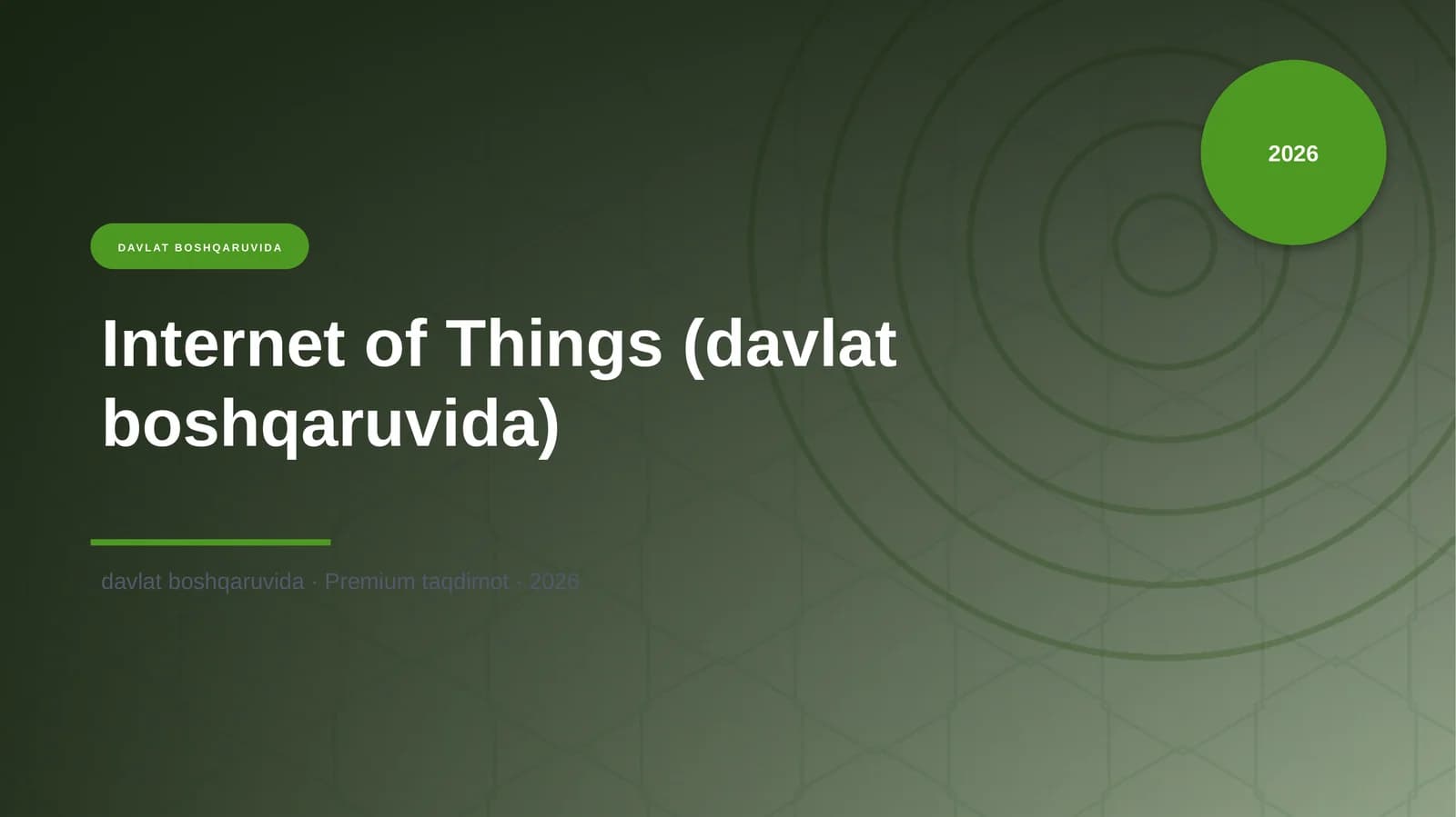 Internet of Things (davlat boshqaruvida)
