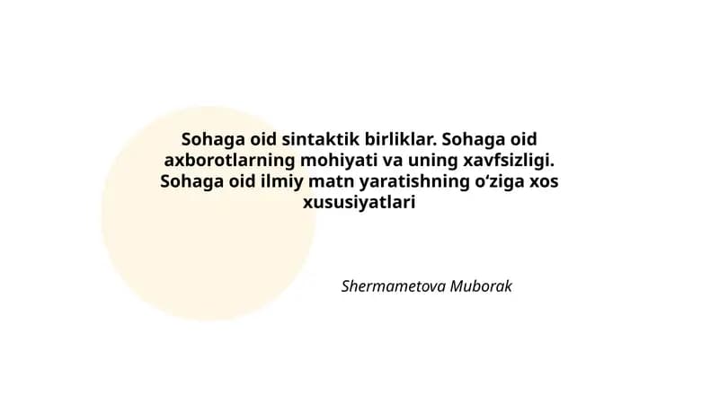 Sohaga oid sintaktik birliklar