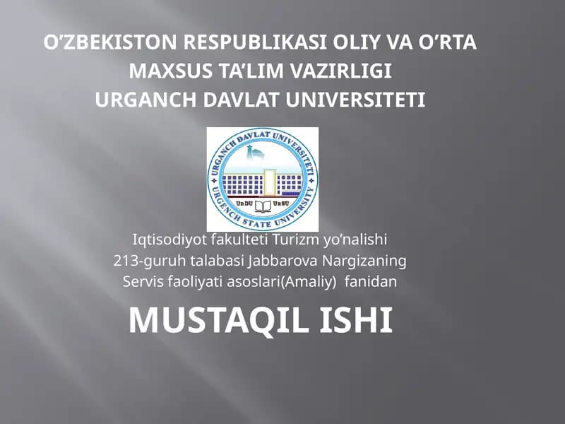RESTORANLARDA MEHMONLAR ISHONCHI. BARLARDAGI SERVIS