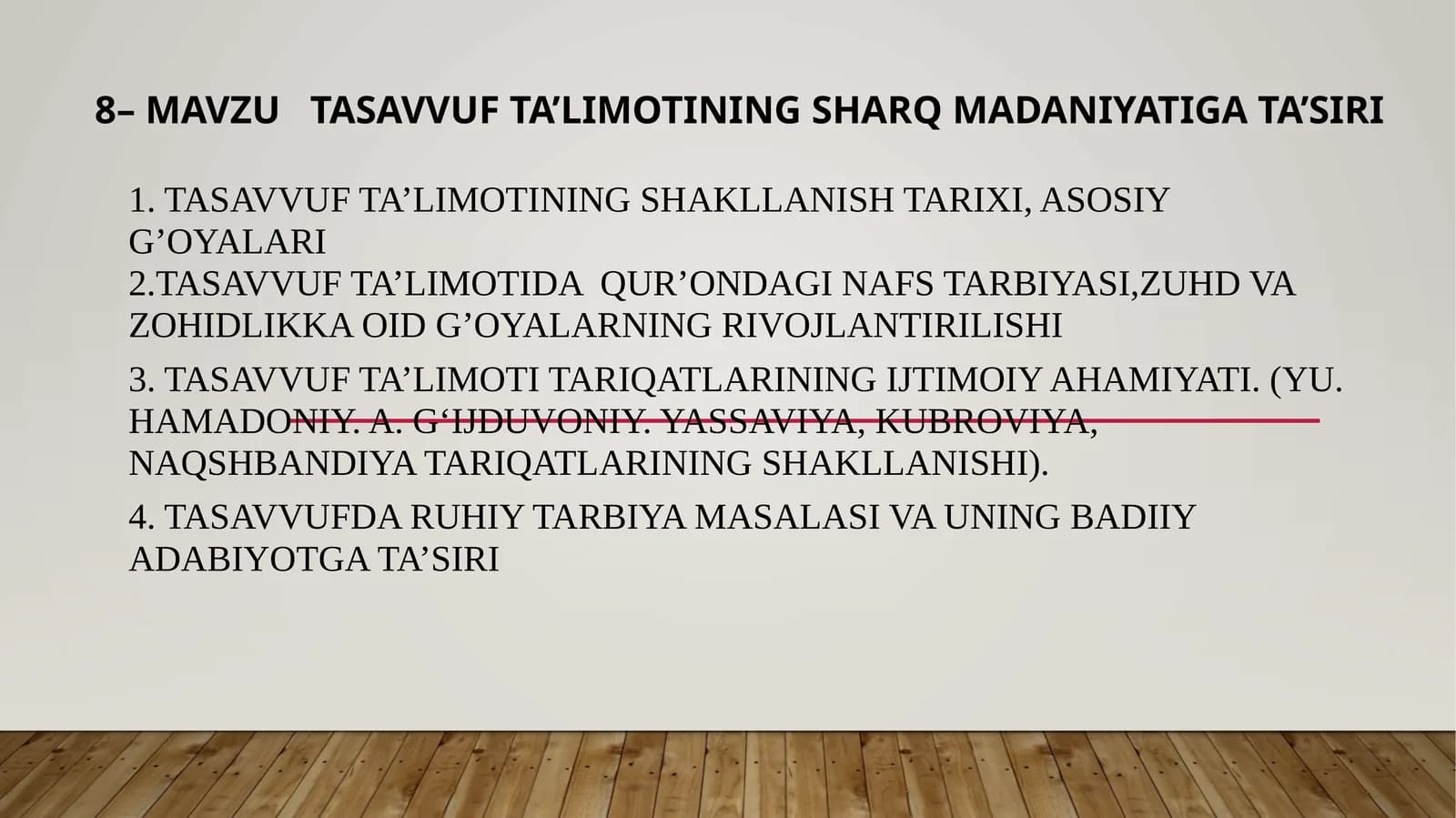 Tasavvufta’limotining Sharq madaniyatiga ta’siri