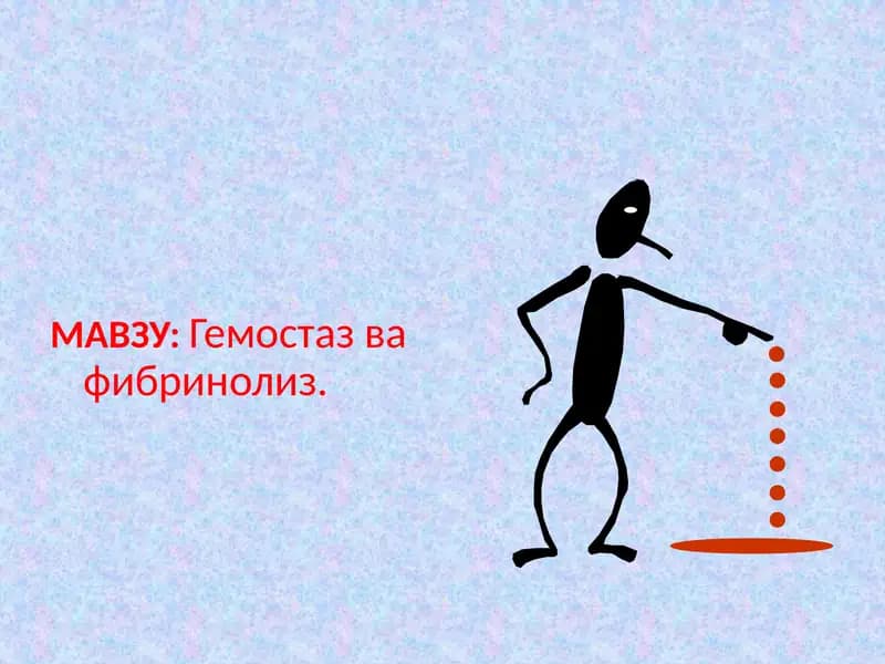 Гемостаз ва фибринолиз