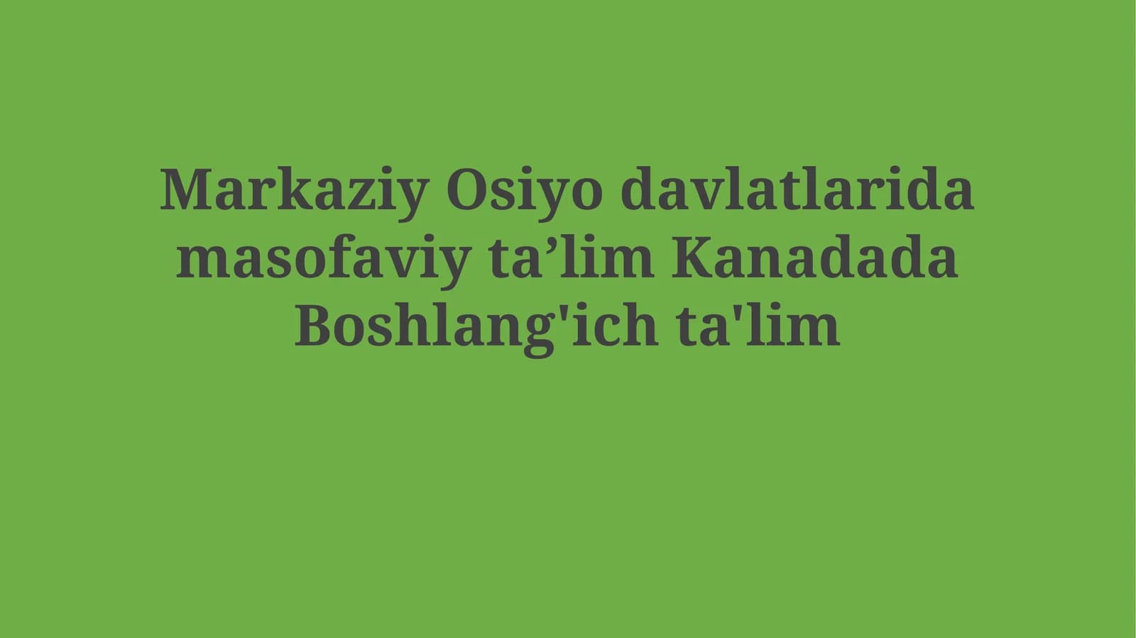 Masofaviy Taʼlim Kanadada