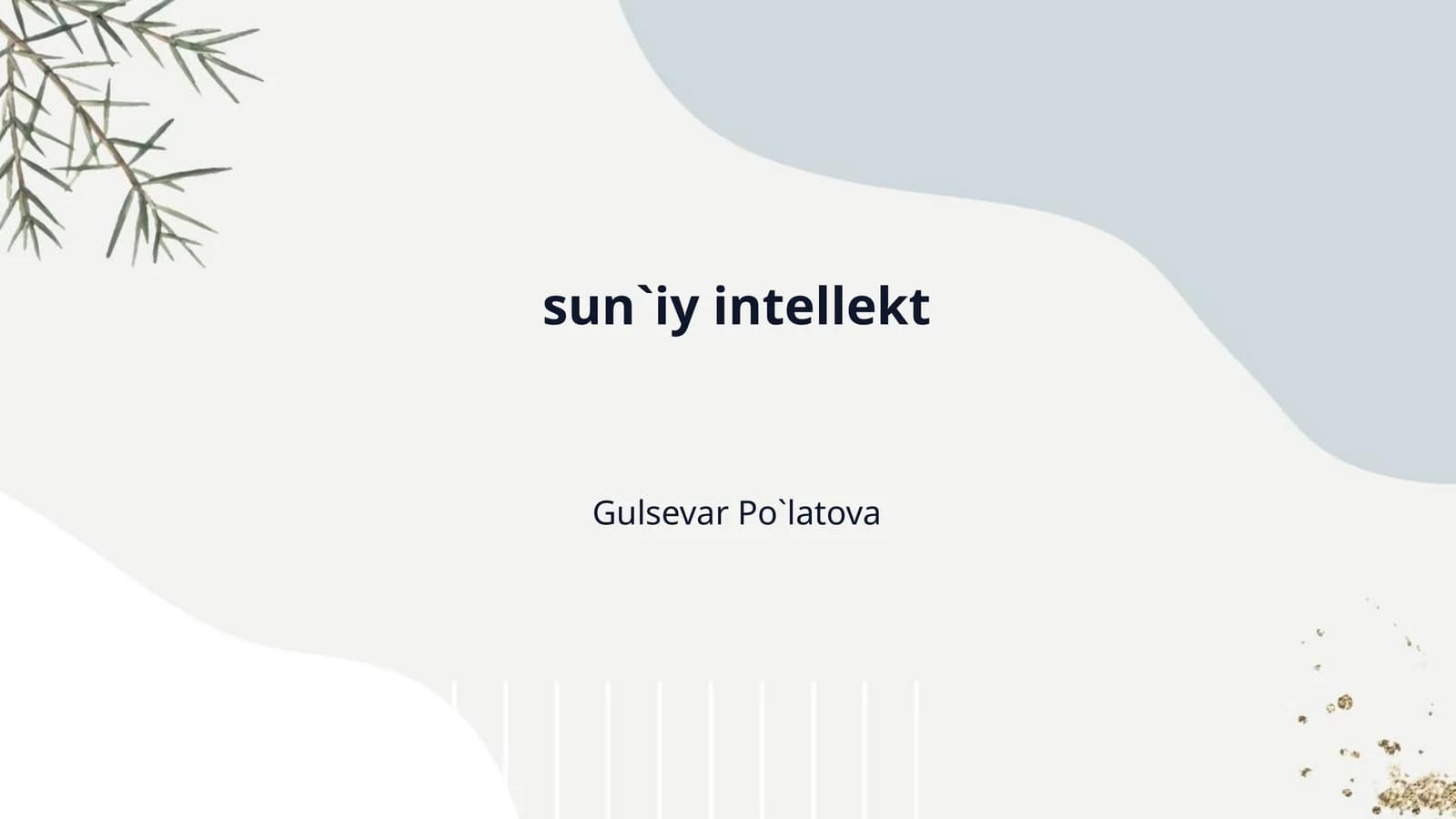 sun`iy intellekt