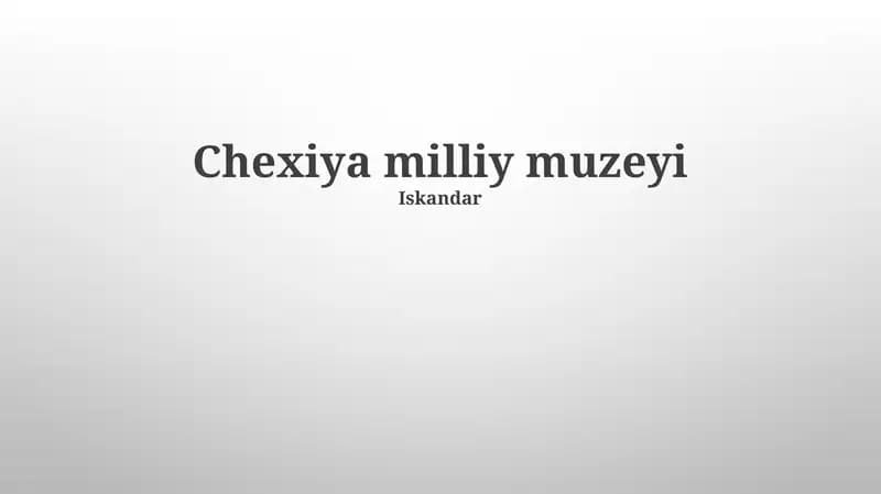 Chexiya milliy muzeyi