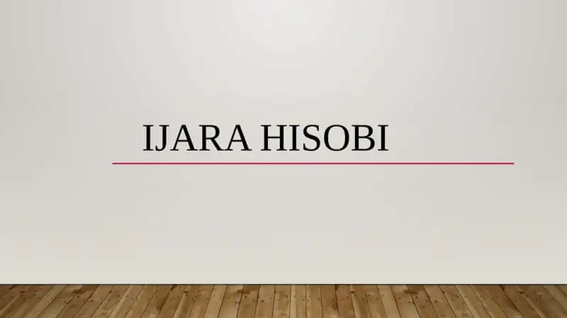 ijara hisobi