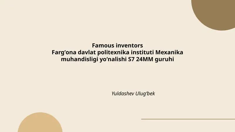 Famous inventors