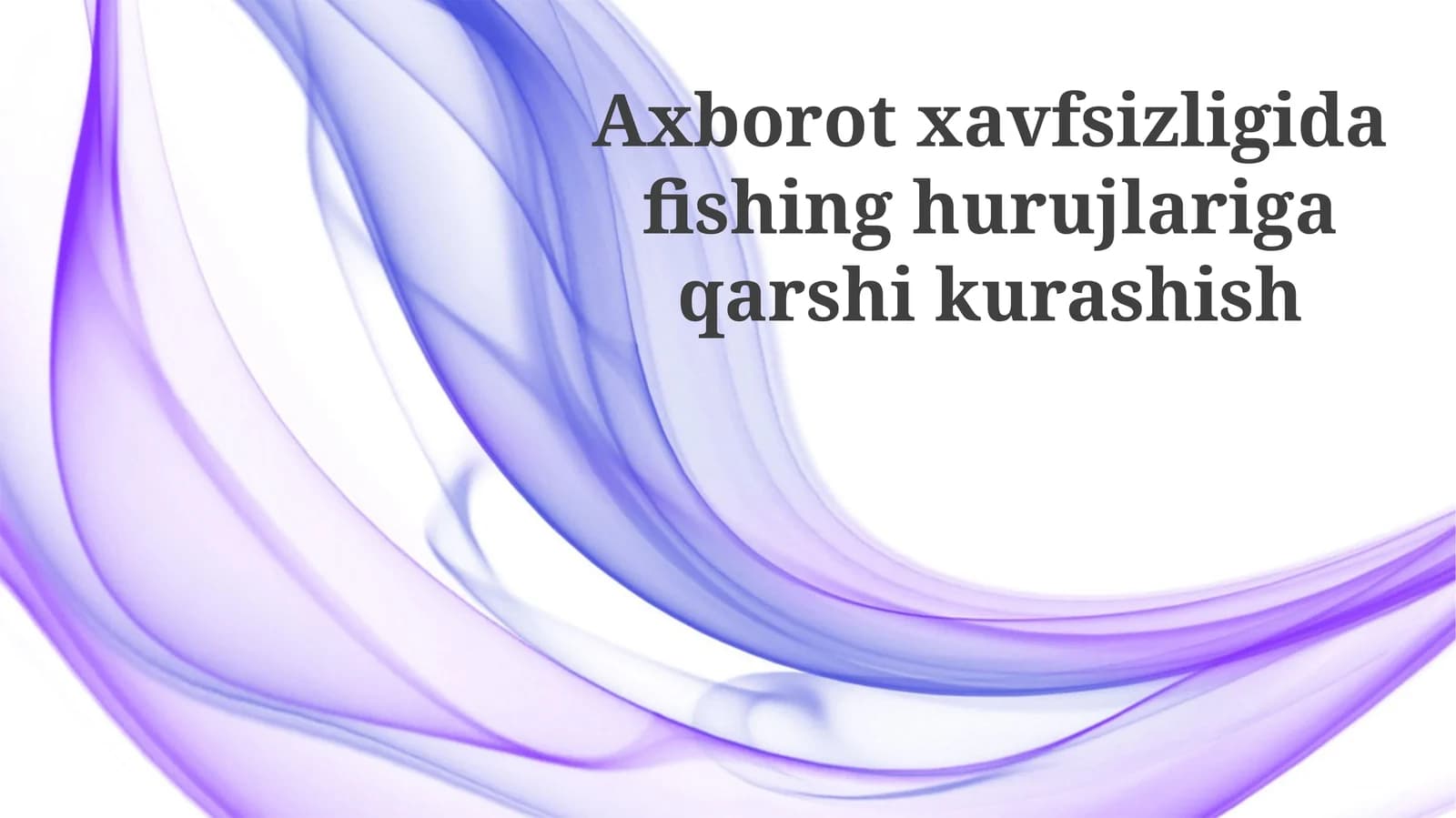 Fişing hujumlari va xavfsizlik