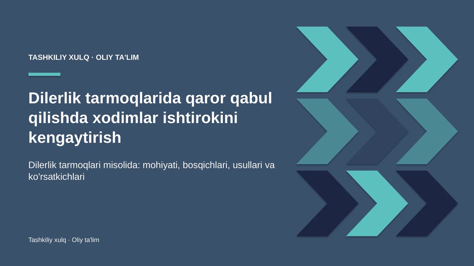 Qaror qabul qilishda xodimlar ishtiroki: mohiyati
