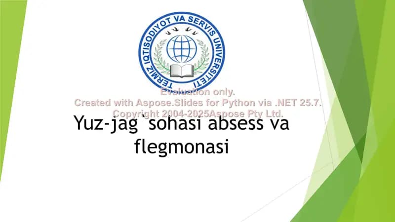 Yuz-jag` sohasi absess va flegmonasi