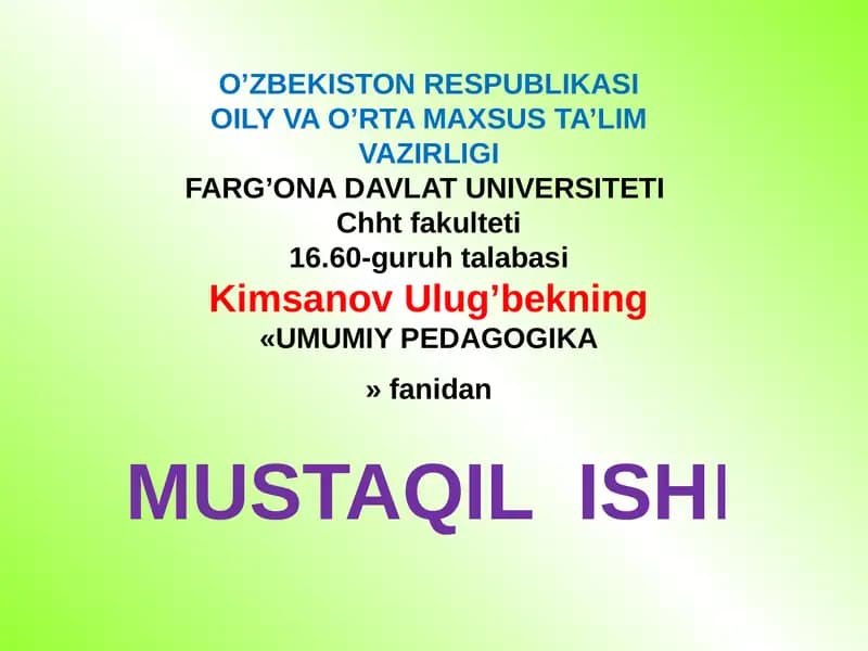 Yusuf Xos Xojib asarlarining tarbiyaviy axamiyati.