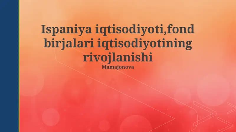 Ispaniya fond bozori