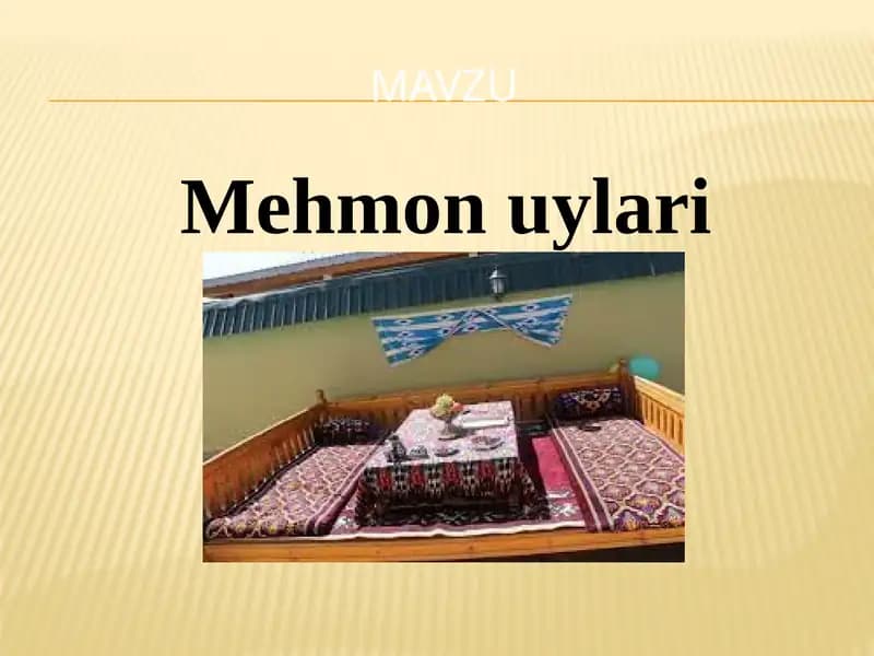 Mehmon uylari va pansionatlar